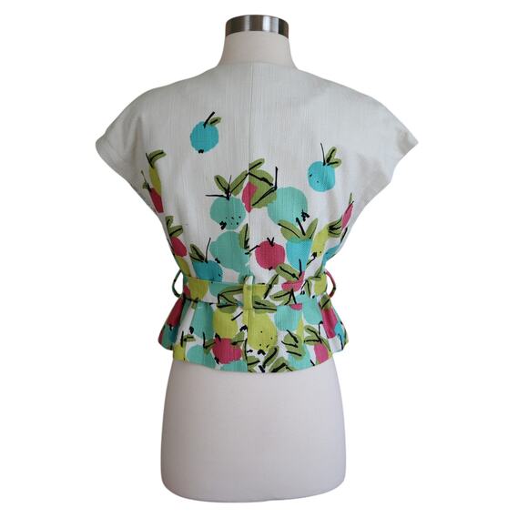 Anthropologie We Love Vera Womens Briny Winds Fruit Bolero Jacket Size 4 Cropped - Picture 5 of 11